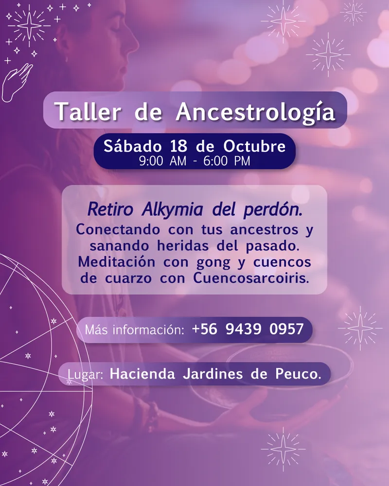 Gráfica del taller Retiro Alkymia del Perdón